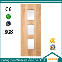 Wood-Finish HDP Veneer Interior Wooden Door for Hotel Project